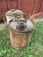 Vintage gas cans, Texaco