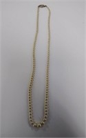 Vintage Pearl Necklace w/14KT Gold Clasp