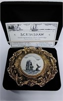 Hand Engraved Scrimshaw Belt Buckle Maine