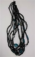 4 strand glass bead necklace