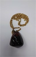 rge Nugget Style Amber Necklace