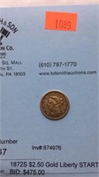 1872S $2.50 Gold Liberty