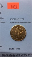 1897O $10.00 Gold Liberty