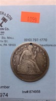 1860O Seated Liberty Silver Dollar