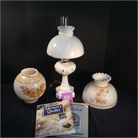 Glass Hurricane Lamp with Cover
