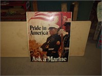 Marine double sided metal sign 4ft x 3ft