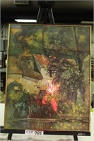 S. Pezanne Artist 1973 Country Scene House with