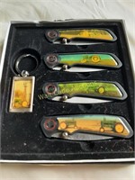 Pocket Knives with Key Chain, Tractor Collection