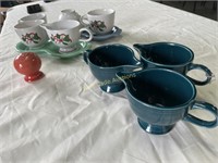 Fiesta Ware - Coffee Cups, Shaker, Creamers