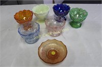 Carnival Glassware Dessert Bowls lot of 6 and