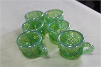 Carnival Glass Miniature Cups Sets of 6