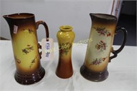 Vase and Pitcher lot of 3 - Marked France with