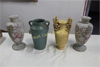 Vases lot of 4 Approx. 14" Tall 2 are Numbered 1