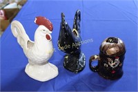 Rooster Home decor lot of 3 pieces - Vintage