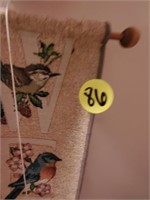 HANGING BIRD TAPESTRY & BIRD PICTURES