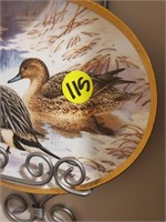 3 WATERFOWL PLATE AND HOLDER