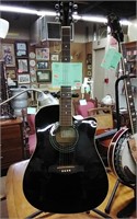 +Ibanez Black Electric Acoustic Guitar Model