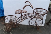 Decorative Metal Bike Flower Holder Cart