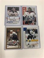 Autographed hockey cards
