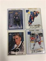 4 autographed hockey cards