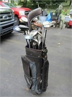 Various Golf Clubs w Golf Bag