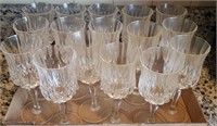 Marquis Crystal glasses, 16 total, 3 w/ sm.
