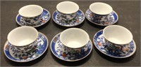 Omega Tea Cups & saucer set of six. One saucer