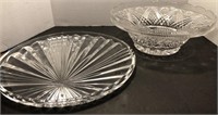 Glass Serving Bowl and platter.