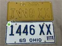 PAIR OF 1969 OHIO LICENSE PLATE