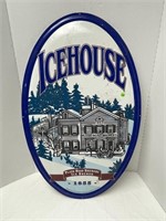 ICEHOUSE METAL OVAL BEER SIGN