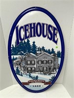 ICEHOUSE METAL OVAL BEER SIGN