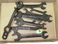 10 ANTIQUE WRENCHES