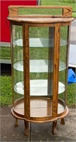 VINTAGE BOW FRONT CHINA CABINET