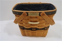 Longaberger Basket w/Liner/Protector-9 1/2"x6"x10"