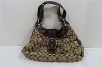 COACH Signature Canvas Purse-back slightly stained