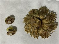 Vintage Brooch & Earrings- Monet