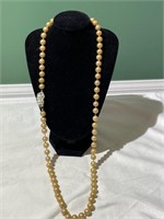 Vintage Costume Pearl Necklace- Marvella