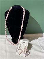 Pink Necklace & Earring Set