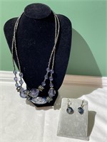 Beaded Necklace & Earring set