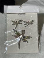 Dragonfly Pendant & Earrings