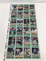 1999 Roughrider cards. Uncut sheet