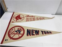 Red Sox and Yankees pennants