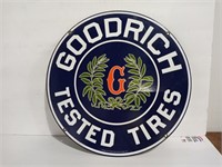 Goodrich Porcelain Tire Sign 14"