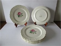 (7) Washington Colonial "June Rose"  Dinner Plates