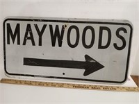 May Woods Metal Sign