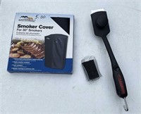 New Smoker Cover & Grill Brush