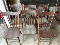 6 Wooden Antique chairs