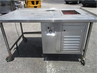 61" Stainless Table with Refrigerated drop