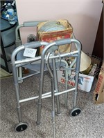 Handicap walker or cane and stool
