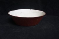 Red Enamelware Oval Dish